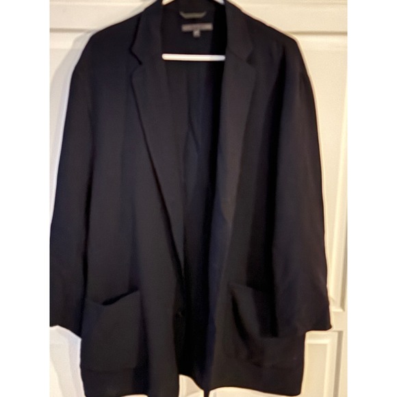 John Varvatos Other - John Varvatos Made In Italy Wool Blend Thin Light Blazer Jacket Mens 58R Black